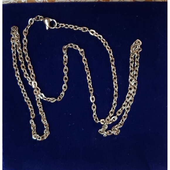 NEW Stainless Steel " Love Forever" Handcuffs Pendant Necklace / 21" Chain - Picture 3 of 3